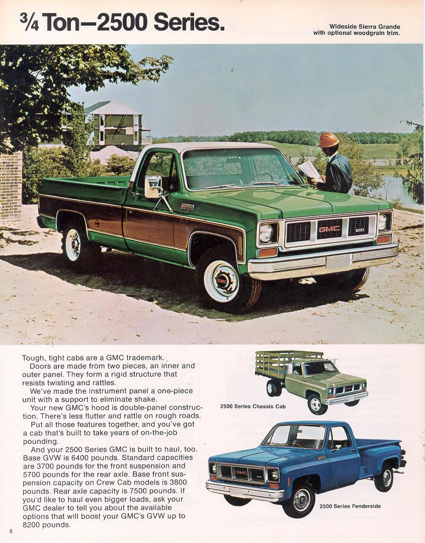 1974 GMC Pickups 3+3 & Cab-&-Chassis Truck Brochure 