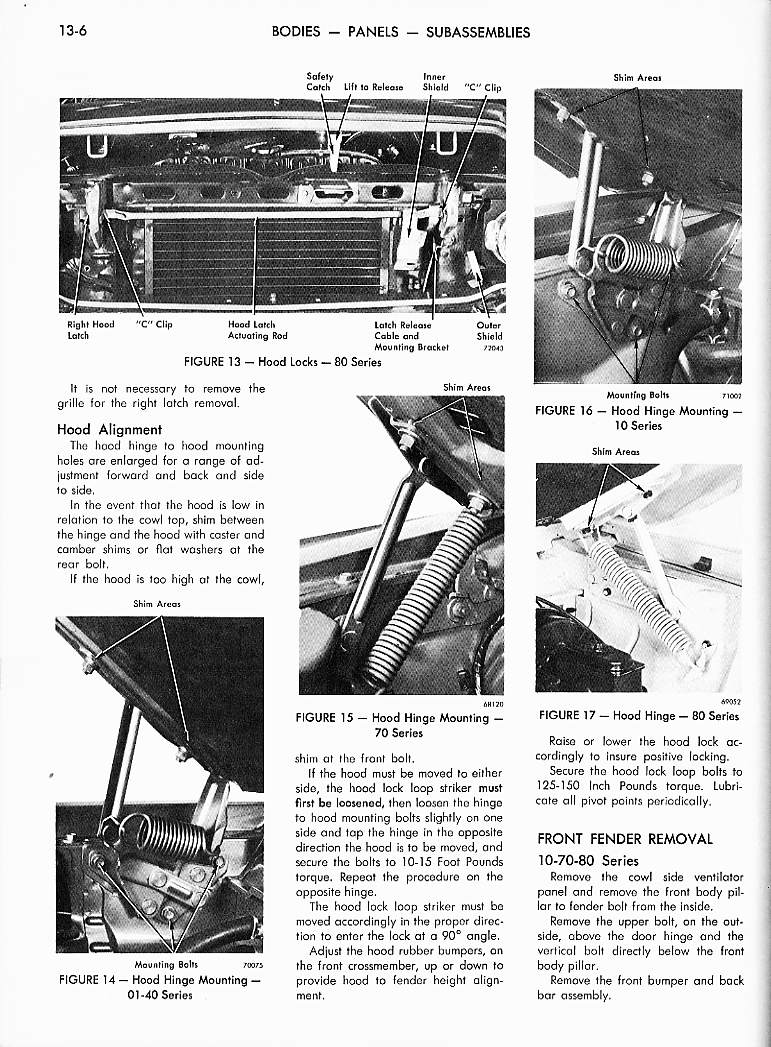 Classic car manuals 1973 AMC Technical Service Manual, Chapter 13 BodiesPanelsSubassemblies