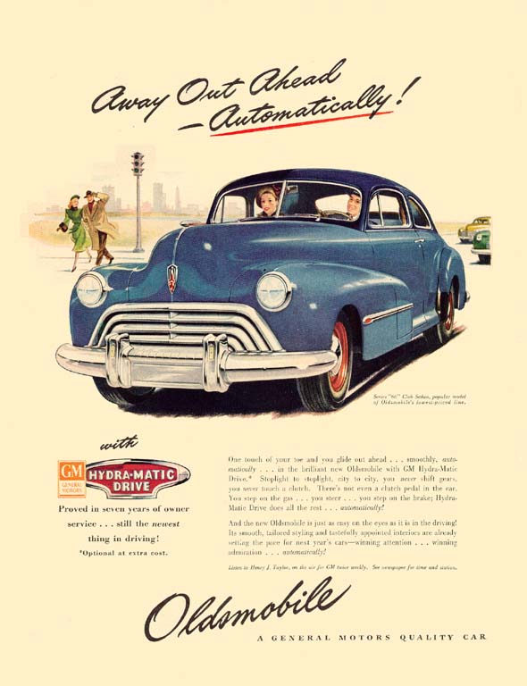 1946 Olds 2 DR Hydramatic ad