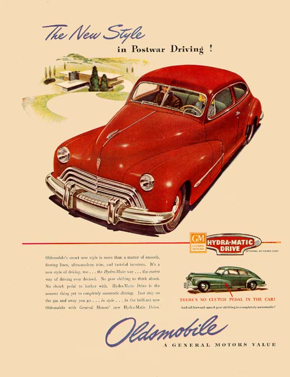 Original Vintage Print Ad 1946 Oldsmobile Hydra-Matic Drive ...