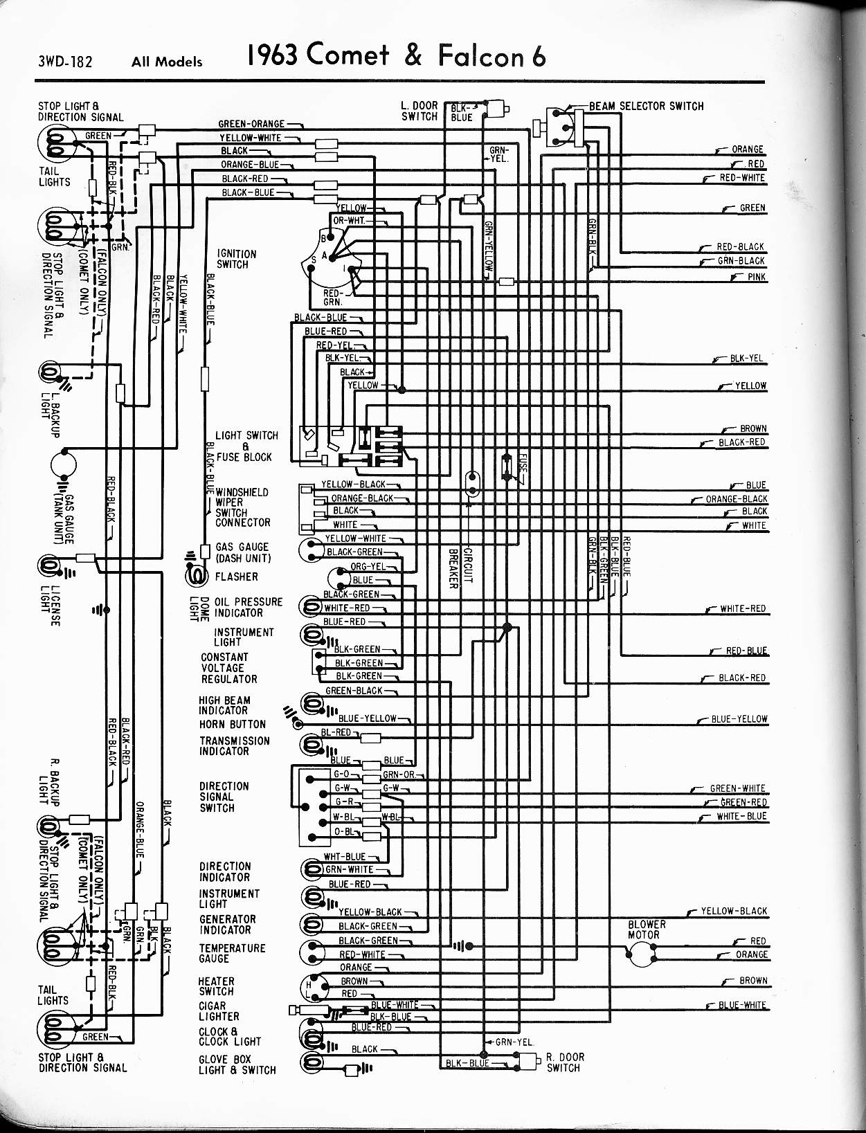57-65 Ford Wiring Diagrams  Au Falcon Wiring Diagram Pdf    The Old Car Manual Project