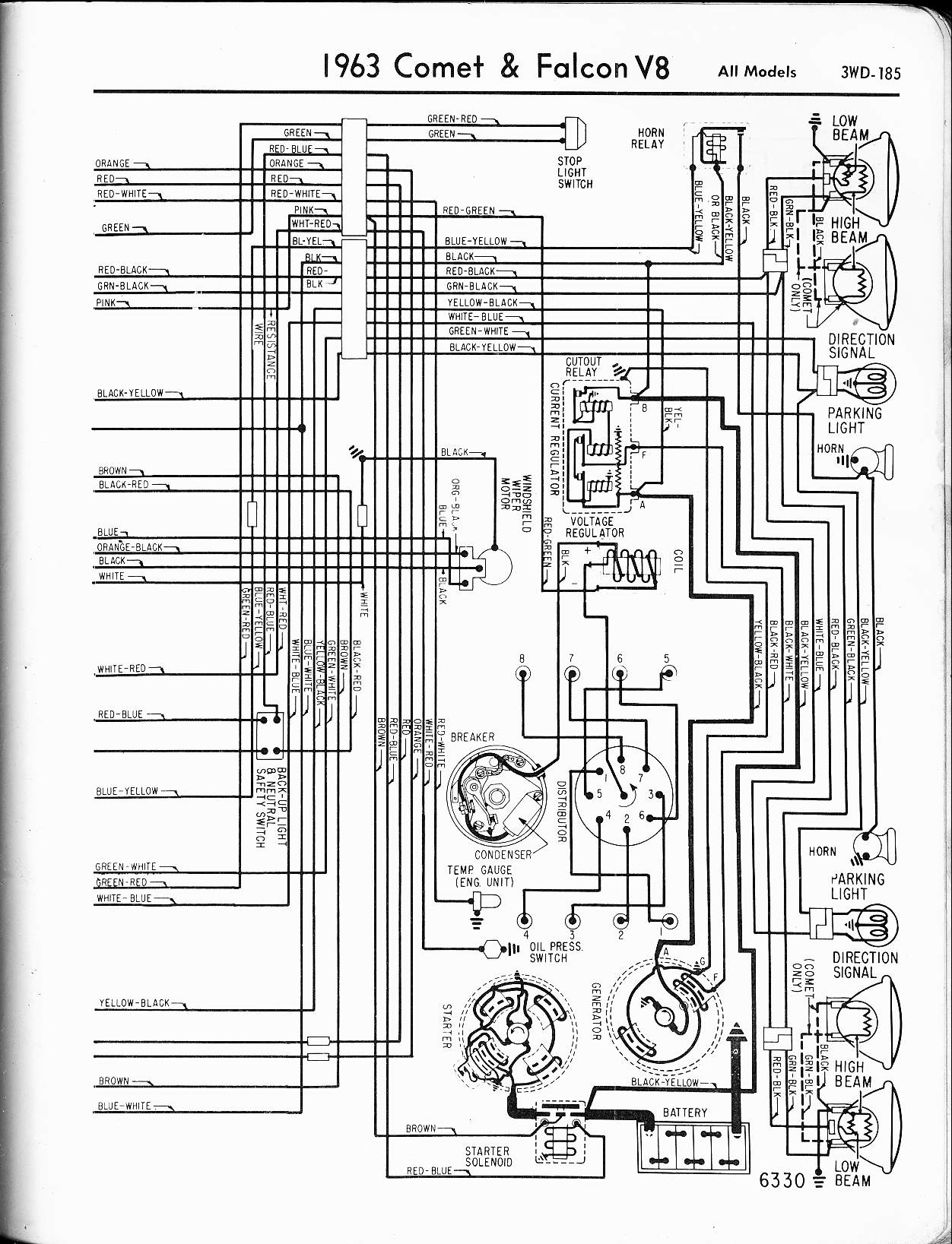 57-65 Ford Wiring Diagrams 1962 Ford Econoline Wiring-Diagram The Old Car Manual Project