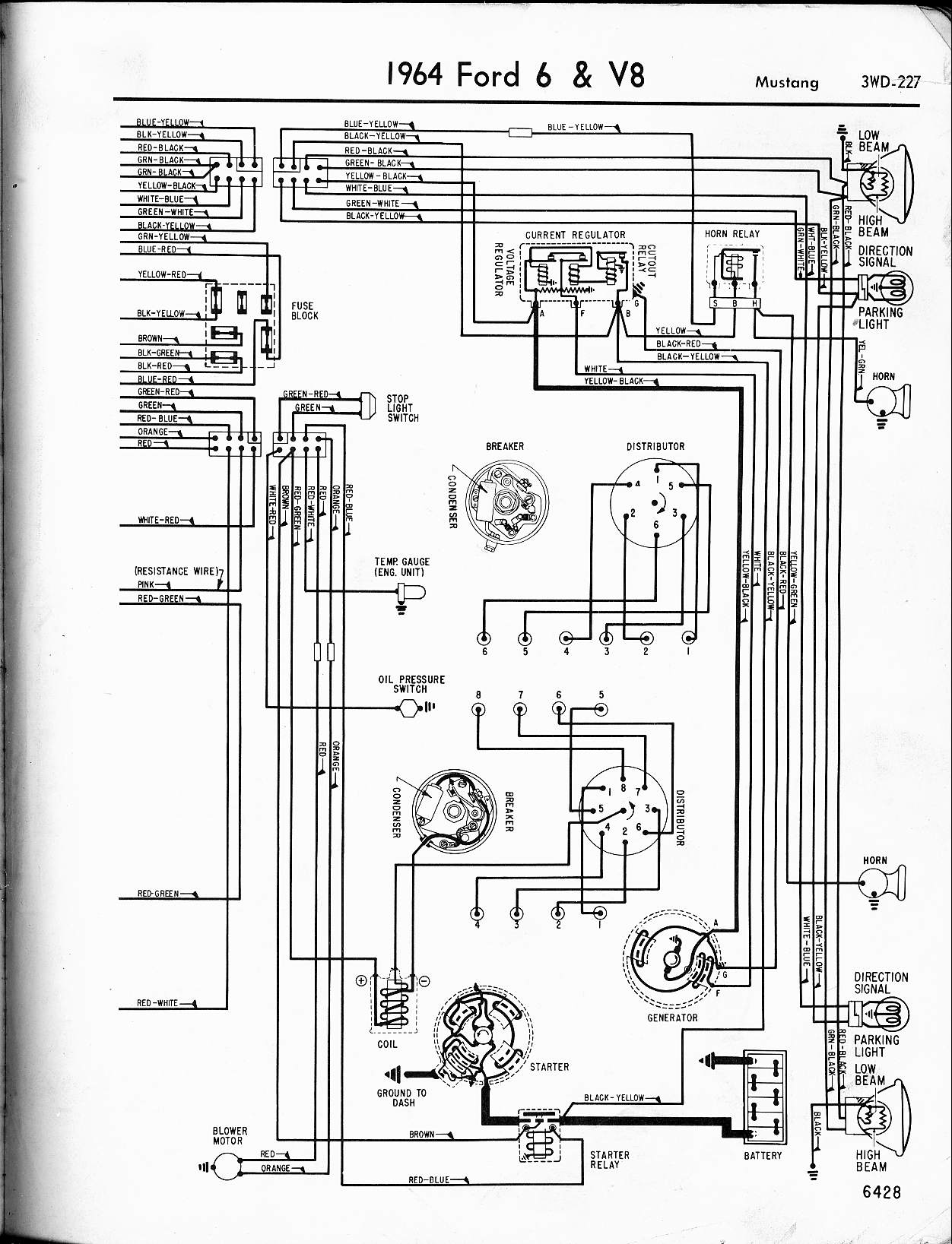 57-65 Ford Wiring Diagrams  1964 Ford Galaxie 500 Wiring Diagram    The Old Car Manual Project