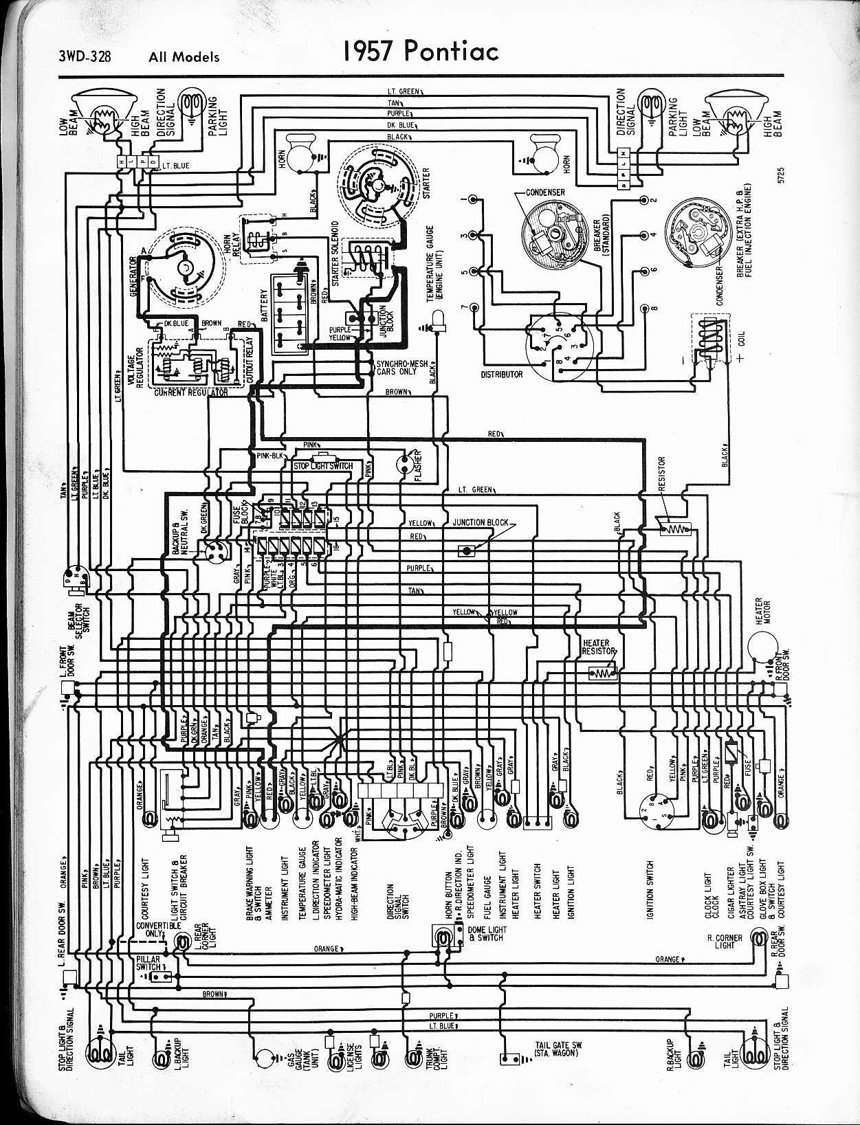 Pontiac wiring 1957-1965 Pontiac Charging Wiring Diagram The Old Car Manual Project