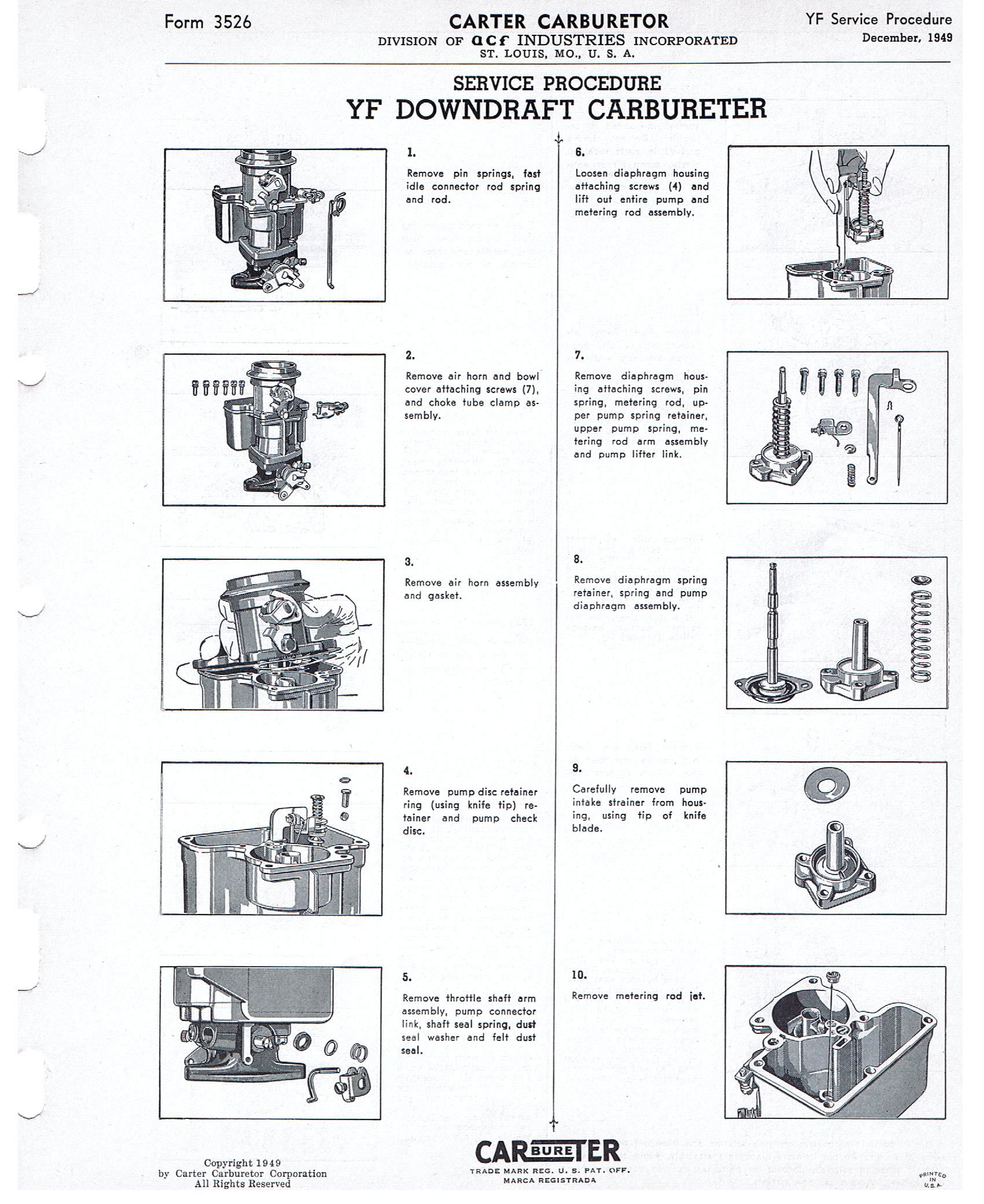 Ford service manual carter yf 1972 #7