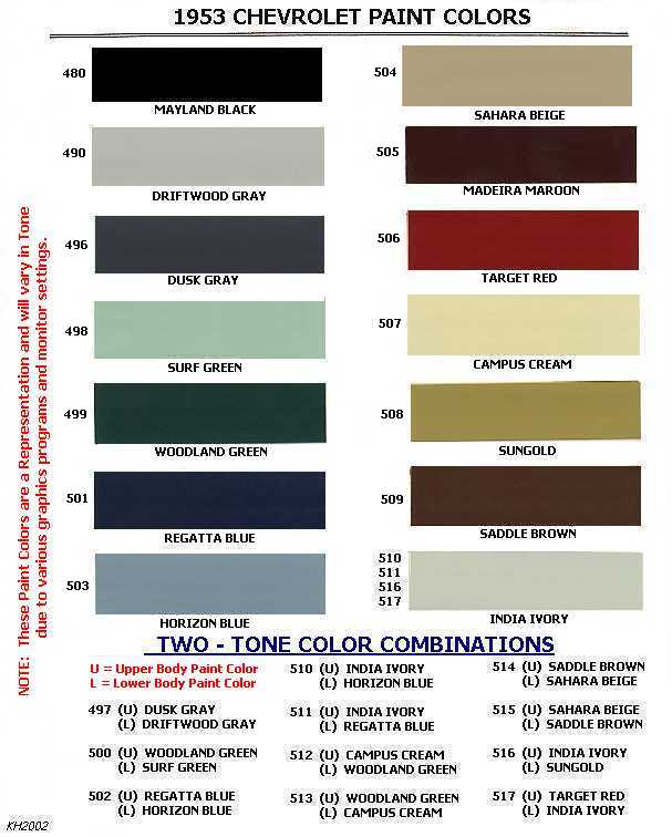 1952 Ford truck paint codes #5