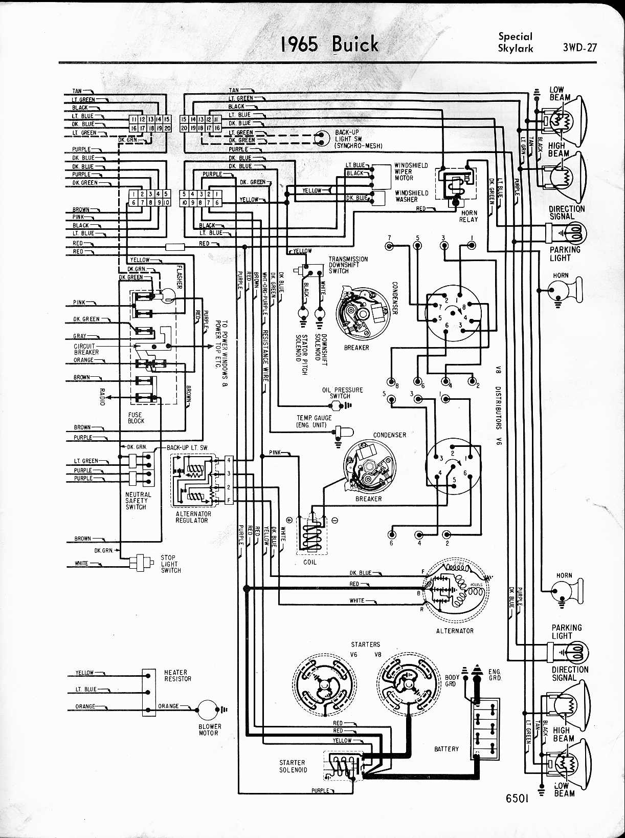 Buick Wiring Diagrams: 1957-1965 wiring diagram buick wildcat 