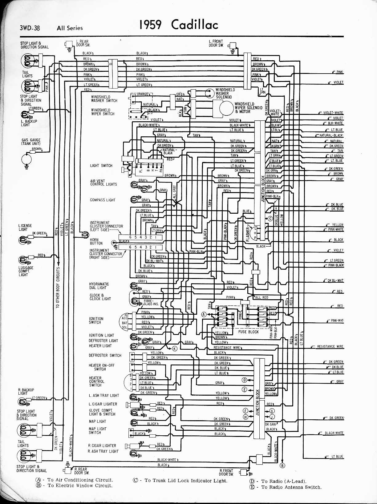 Cadillac Wiring Diagrams: 1957-1965 1951 chevy ignition switch wiring diagram 