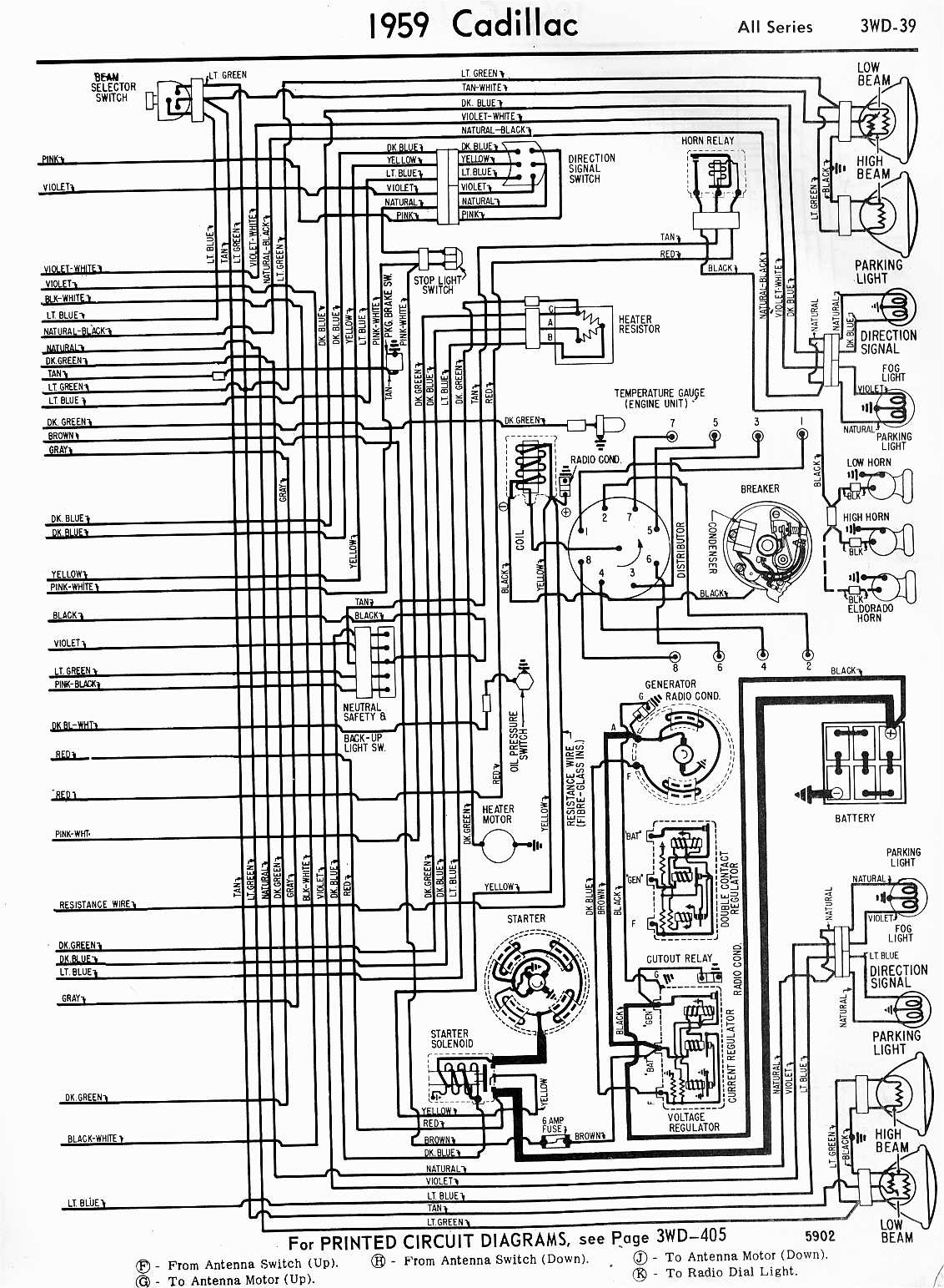 Cadillac Wiring Diagrams: 1957-1965 hvac blower wiring colors 