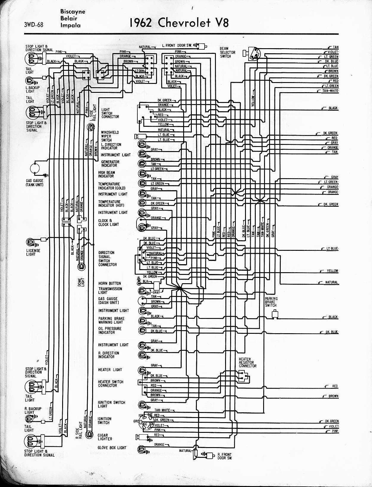 1961 Chevrolet Wiring Diagram from www.oldcarmanualproject.com