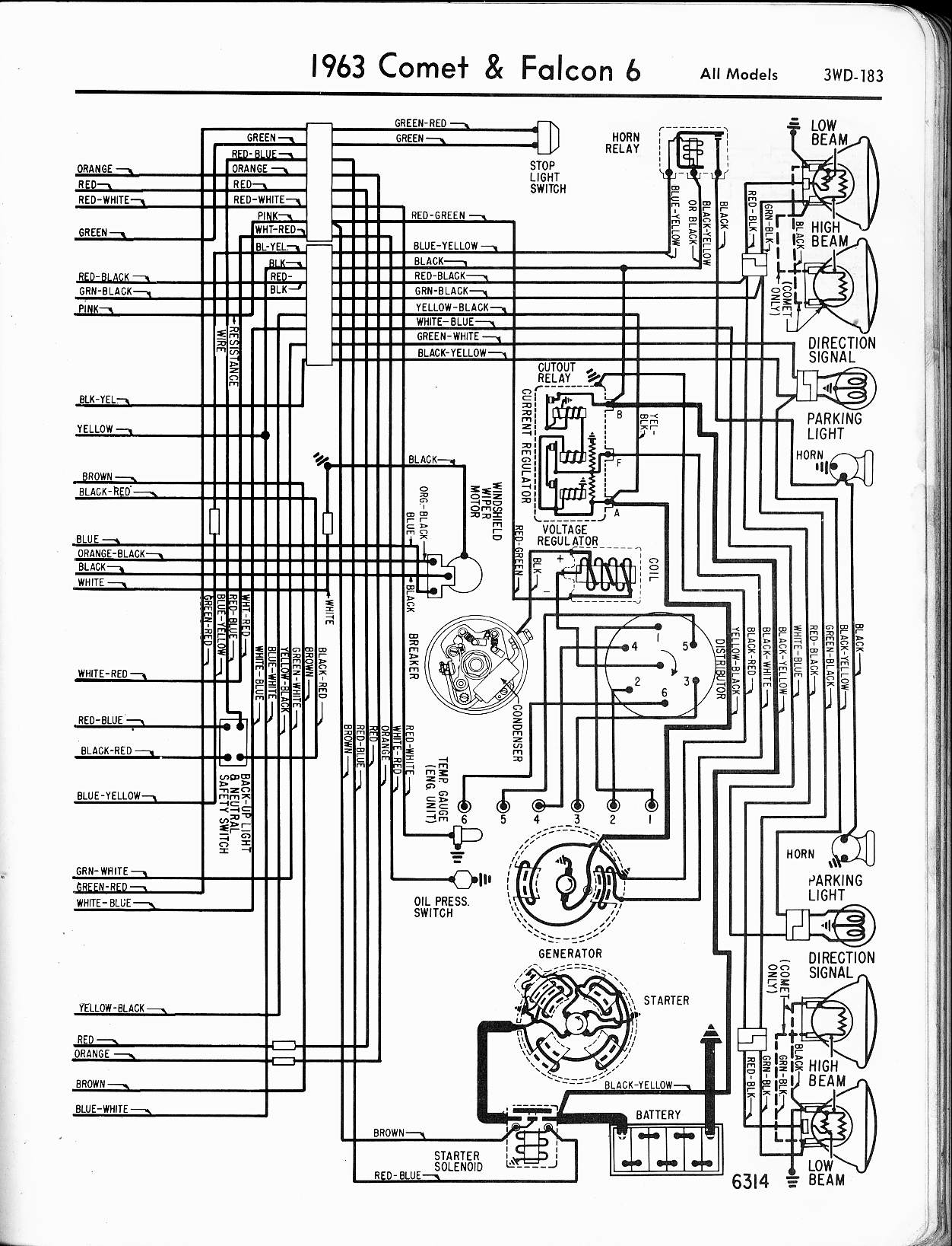 1963 Ford falcon ranchero wiring diagram