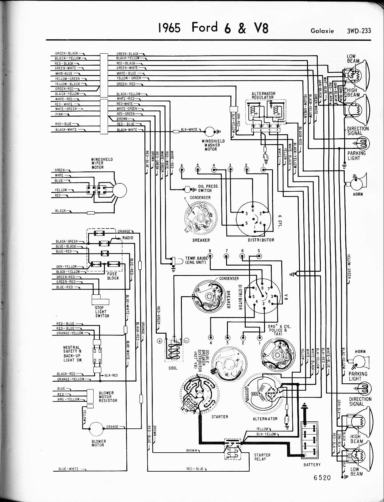 57 65 Ford Wiring Diagrams, 1965 Ford Mustang Wiring Diagram Pdf