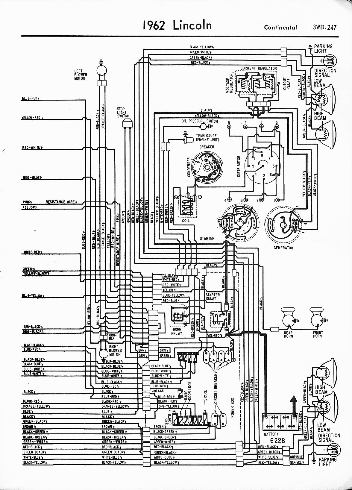 Lincoln Wiring Diagrams: 1957 - 1965 67 lincoln continental fuse box location 