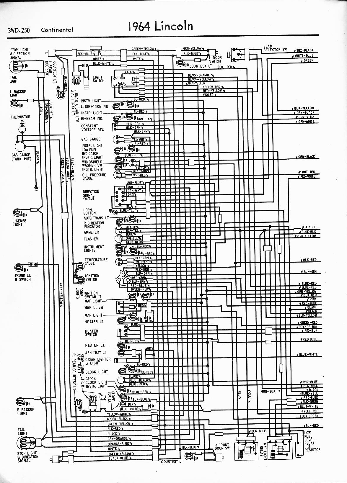 Lincoln Wiring Diagrams: 1957 - 1965 lincoln ln 7 wiring diagram 