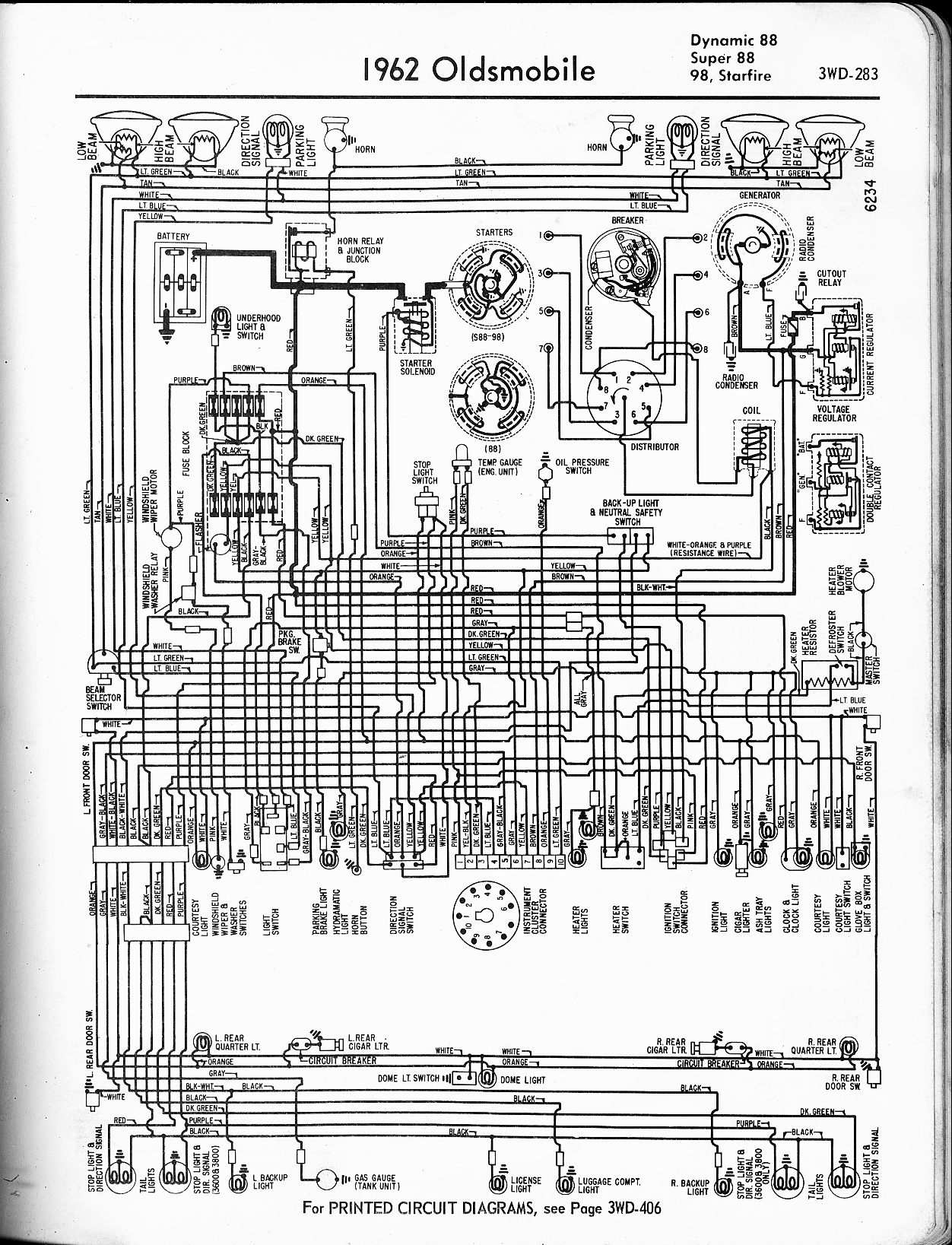 Oldsmobile wiring diagrams - The Old Car Manual Project old schematic wiring 