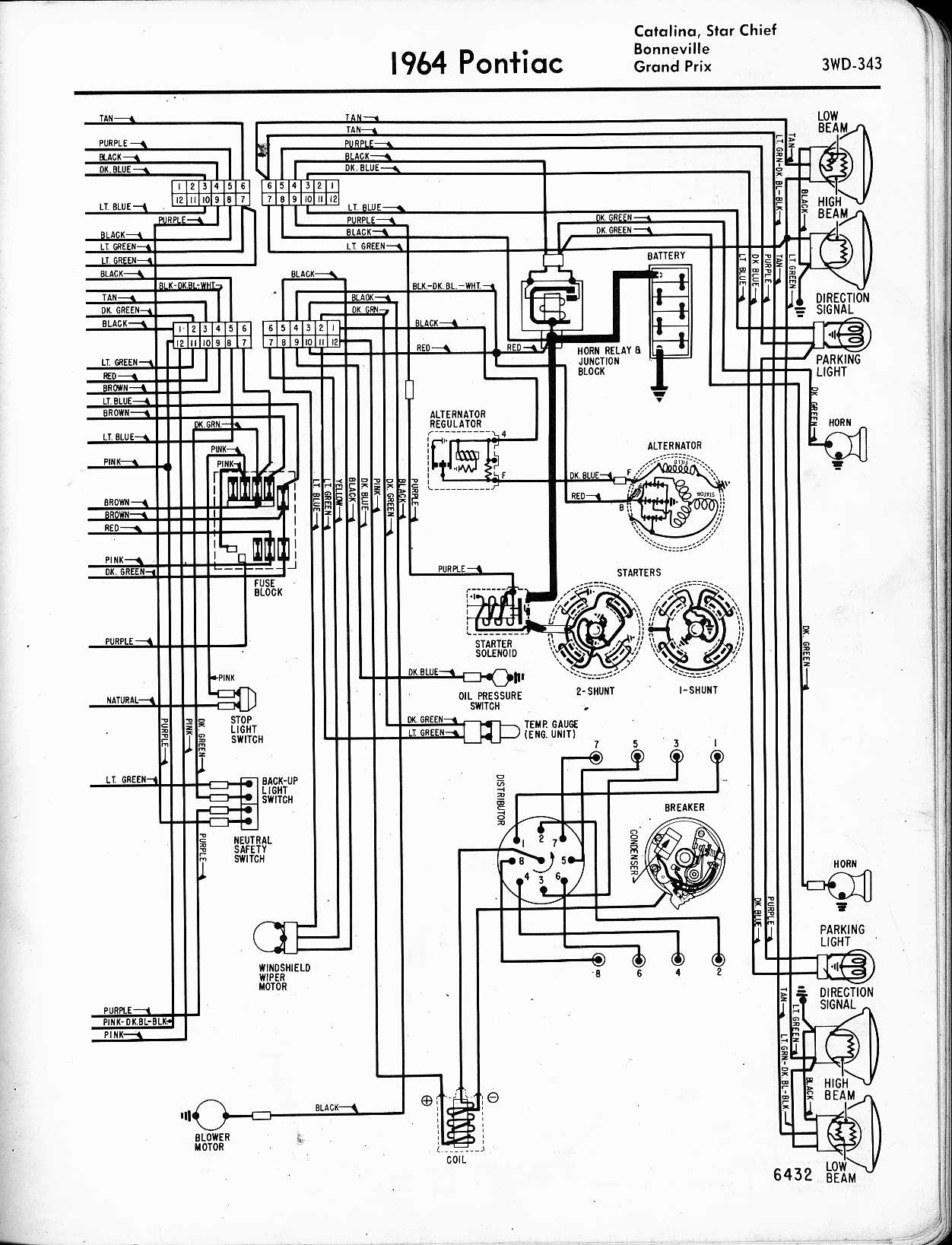 Pontiac wiring 1957-1965 pontiac bonneville alternator wiring diagram 